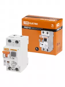 АВДТ 63 2Р(1Р+N) C6 30мА 6кА тип А TDM
