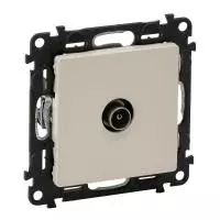 ЭЛМАКС - Valena LIFE.Розетка ТВ оконечная 10дБ 0-862 МГц.С лицевой панелью.Слоновая кость элмакс, электротехника, кабель, светотехника, elmax.pro