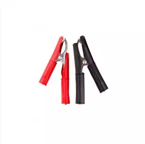 ЭЛМАКС - Зажим крокодил в изоляторе REXANT, длина 75 мм, ток 30A, 2 шт., пакет БОПП элмакс, электротехника, кабель, светотехника, elmax.pro