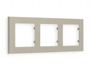 ЭЛМАКС - Рамка ALFA Techno (Серо-бежевый матовый) 3-ая AF220363 элмакс, электротехника, кабель, светотехника, elmax.pro