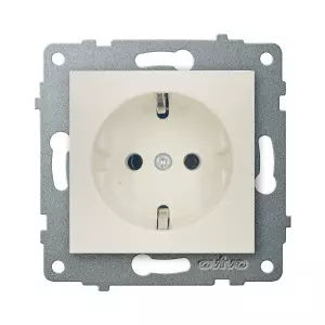 розетка 1 пост OVIVO Loft с заземлением белый