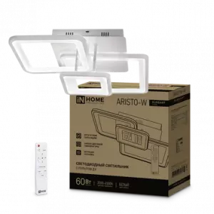 ЭЛМАКС - Светильник светодиодный ELEGANT ARISTO-W 60Вт 230В 3000-6500K 4700Лм 531х448х151мм пульт ДУ белый IN элмакс, электротехника, кабель, светотехника, elmax.pro