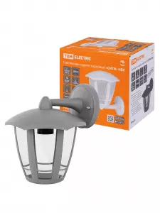 ЭЛМАКС - Светильник садово-парковый "СИТИ" НБУ 07-60-004 У1 6-ти гранник настенный вниз серый TDM элмакс, электротехника, кабель, светотехника, elmax.pro