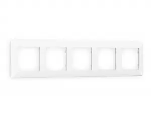 ЭЛМАКС - Рамка ALFA Line (Белый матовый) 5-ая AF110125 элмакс, электротехника, кабель, светотехника, elmax.pro