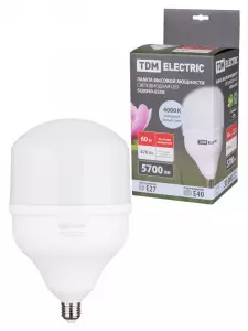 ЭЛМАКС - Лампа светодиодная T 60 Вт, 230 В, 4000 К, E27 (160x268 мм) TDM элмакс, электротехника, кабель, светотехника, elmax.pro