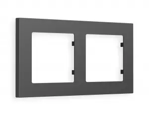 ЭЛМАКС - Рамка ALFA Techno (Графит Мягкое касание) 2-ая AF220802 элмакс, электротехника, кабель, светотехника, elmax.pro