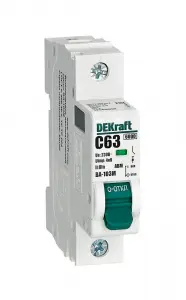 Авт. выкл. без теплозащиты 1P 63А х-ка C 6кА ВА-103M