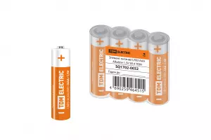 ЭЛМАКС - Элемент питания LR03 AAA Alkaline 1,5V SR-4 TDM элмакс, электротехника, кабель, светотехника, elmax.pro