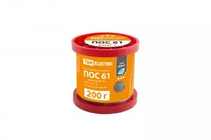 ЭЛМАКС - Припой ПОС 61, проволока, ГОСТ 21931-76, Ø1 мм, 200 г, катушка, серия "Алмаз" TDM элмакс, электротехника, кабель, светотехника, elmax.pro