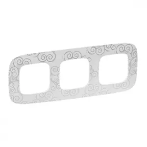 ЭЛМАКС - Valena ALLURE.Рамка "Нарцисс хром".3-постовая универсальная элмакс, электротехника, кабель, светотехника, elmax.pro