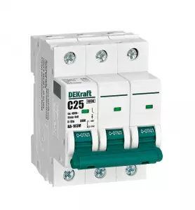 Авт. выкл. без теплозащиты 3P 25А х-ка C 6кА ВА-103M