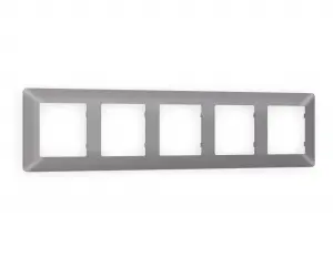 ЭЛМАКС - Рамка ALFA Line (Сталь матовый) 5-ая AF110505 элмакс, электротехника, кабель, светотехника, elmax.pro