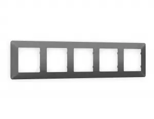 ЭЛМАКС - Рамка ALFA Line (Антрацит серый) 5-ая AF110655 элмакс, электротехника, кабель, светотехника, elmax.pro