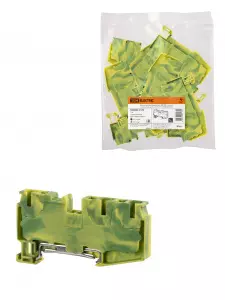 ЭЛМАКС - Зажим клеммный безвинтовой ЗКБ PEN быстрого зажима 3 вывода 6 мм2 (Ph-C PT 6-TWIN-PE) TDM элмакс, электротехника, кабель, светотехника, elmax.pro