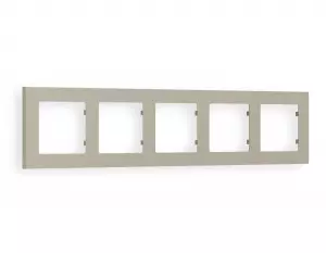ЭЛМАКС - Рамка ALFA Techno (Серо-бежевый матовый) 5-ая AF220365 элмакс, электротехника, кабель, светотехника, elmax.pro