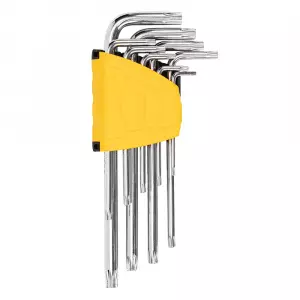 Набор ключей шестигранных "TORX" сверхдлинных Deli DL3091 9шт. Размер: Т10,Т15,Т20,Т25,Т27,Т30,Т40,Т