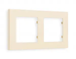 ЭЛМАКС - Рамка ALFA Techno (Бежевый матовый) 2-ая AF220332 элмакс, электротехника, кабель, светотехника, elmax.pro