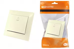 ЭЛМАКС - Кнопка звонковая 6А сл. кость "Лама" TDM элмакс, электротехника, кабель, светотехника, elmax.pro