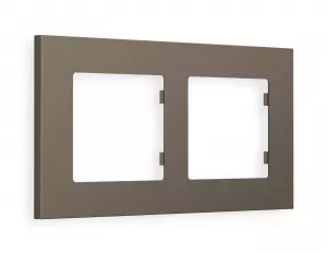 ЭЛМАКС - Рамка ALFA Qubi (Темная бронза матовый) 2-ая AF250632 элмакс, электротехника, кабель, светотехника, elmax.pro