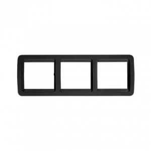 Рамка тройная горизонтальная CLASSICO черная 2303HB IN HOME