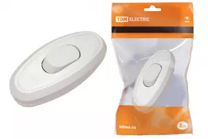 ЭЛМАКС - Выключатель на шнур 6А 250В белый TDM элмакс, электротехника, кабель, светотехника, elmax.pro