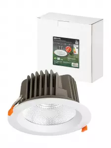 ЭЛМАКС - Светильник встраиваемый "Даунлайт" LED DCL-01-040 40 Вт, 4000 К, 80 Ra, IP20, прозрачный расс., TDM элмакс, электротехника, кабель, светотехника, elmax.pro