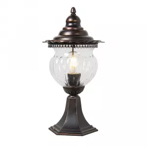 ЭЛМАКС - Светильник садово-парковый, 60W 230V E27 195*195*395мм коричневый (на постамент), PL594 элмакс, электротехника, кабель, светотехника, elmax.pro