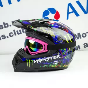 ЭЛМАКС - Шлем кроссовый Monster Energy Butter (М, Черный) элмакс, электротехника, кабель, светотехника, elmax.pro