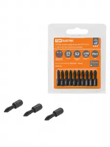 ЭЛМАКС - Набор бит PH1x25, односторонних, сталь S2, Е 1/4", намагниченные, торсионные «Алмаз» TDM элмакс, электротехника, кабель, светотехника, elmax.pro