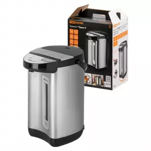 Термопот "Термо 4", металл, 5 л, 2 способа подачи воды, 750 Вт, стальной, TDM