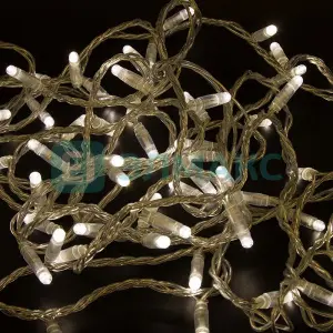 ЭЛМАКС - Гирлянда Нить 10м, с эффектом мерцания, прозрачный ПВХ, 24В, цвет: Тёплый белый элмакс, электротехника, кабель, светотехника, elmax.pro