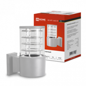 Светильник уличный односторонний НБУ ART-1хA60-GR алюминиевый под лампу 1хA60 E27 230B серый