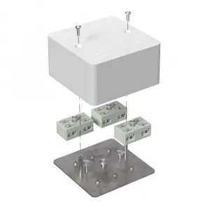 Коробка огнестойкая разветвительная для кабель-канала 40-0460-FR6.0-4-6-Р Е15-Е60 85х85х45 Промрукав
