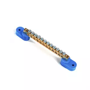 ЭЛМАКС - Шина N "ноль" на 2-х изол ШНИ-6х9-12 (син) (КВТ) элмакс, электротехника, кабель, светотехника, elmax.pro