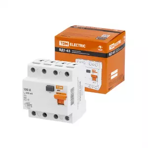 УЗО ВД1-63 4Р 100А 500мА TDM