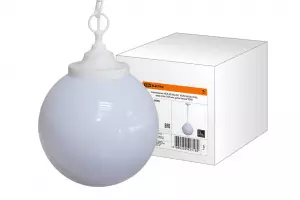 ЭЛМАКС - Светильник НСБ 02-60-251 УХЛ4 60 Вт, IP40, шар опал 250 мм, цепь белая TDM элмакс, электротехника, кабель, светотехника, elmax.pro