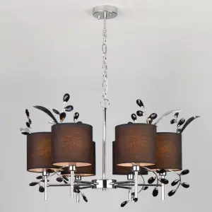 ЭЛМАКС - Подвесная люстра с хрусталем 70071/6 хром элмакс, электротехника, кабель, светотехника, elmax.pro