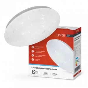 ЭЛМАКС - Светильник светодиодный серии DECO 12Вт 230В 6500К 780лм 190мм ОРИОН IN HOME элмакс, электротехника, кабель, светотехника, elmax.pro