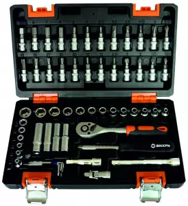 Набор инструментов, 1/4" , CrV, пластиковый кейс 57 предм