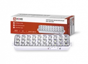Светильник светодиодный аварийный СБА 1098-30DC 30 LED 1.2Ah lithium battery DC IN HOME