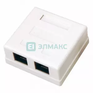 ЭЛМАКС - Компьютерная розетка -2*RJ-45 CAT5e REXANT элмакс, электротехника, кабель, светотехника, elmax.pro