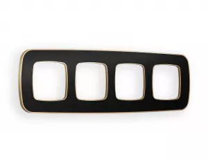 ЭЛМАКС - Рамка OMEGA Coint (Черный Стекло органическое/Шампань) 4-ая OF640544 элмакс, электротехника, кабель, светотехника, elmax.pro