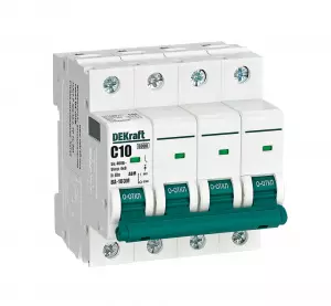 Авт. выкл. без теплозащиты 4P 10А х-ка C 6кА ВА-103M