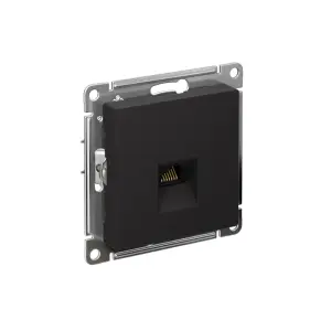 ЭЛМАКС - ATLASDESIGN РОЗЕТКА компьютерная RJ45, кат. 6A, механизм, КАРБОН элмакс, электротехника, кабель, светотехника, elmax.pro