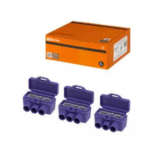 ЭЛМАКС - Клемма винтовая изолированная КВИ-3 для Al и Cu проводов (6,0мм2) фиолетовая TDM элмакс, электротехника, кабель, светотехника, elmax.pro