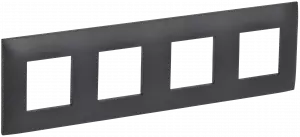 ЭЛМАКС - SKANDY Рамка 4-мест. SK-F04T титан IEK элмакс, электротехника, кабель, светотехника, elmax.pro