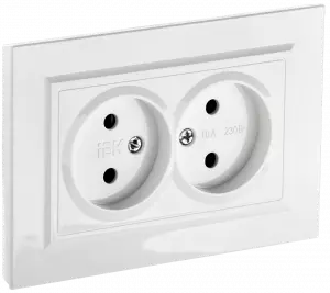 ЭЛМАКС - BRITE Роз. 2-я без з/к/ш 10А в сб. РС12-2-БрБ бел. IEK элмакс, электротехника, кабель, светотехника, elmax.pro