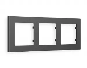 ЭЛМАКС - Рамка ALFA Techno (Графит Мягкое касание) 3-ая AF220803 элмакс, электротехника, кабель, светотехника, elmax.pro
