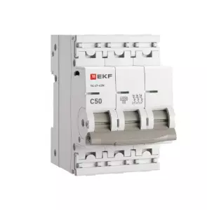 ЭЛМАКС - Автоматический выключатель ВА 47-63N 3P 50А (C) 4,5 кА PROXIMA EKF элмакс, электротехника, кабель, светотехника, elmax.pro