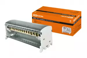 ЭЛМАКС - Модульный распределительный блок на DIN-рейку МРБ-125 2П 125А 2х15 групп TDM элмакс, электротехника, кабель, светотехника, elmax.pro